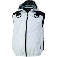 ジーベック XEBEC 空調服遮熱ハーネスベスト(フード付き)XE9810622M シルバーグレー XE9810622M 1着
