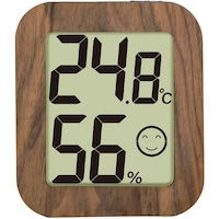 シンワ測定 シンワ デジタル温湿度計 環境チェッカー 木製 ダークブラウン