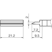 白光 白光 こて先 スパチュラ 21.2