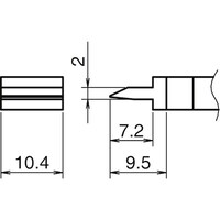 白光 白光 こて先 スパチュラ 10.4