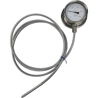 佐藤計量器製作所 佐藤 特注 隔測指示温度計 LB100STS2 投込式・フッ素樹脂(PFA)チューブ被覆 LB100STS2 1個