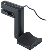 ナカバヤシ ナカバヤシ USBハブ+カードリーダー付きヘッドホンフック/黒 HPH002BK 1個