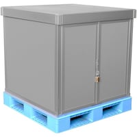 エーディエフ ADF ダンカーゴ一体 1面観音扉・3面パネルタイプ 1100x1100xH900 グレー DANITP3T11190G 1台