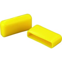 岩田製作所 IWATA 保護キャップ フラットバー用 (10個入) 黄 HLYEF12X38P 1袋(10個)