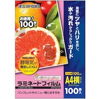 アイリスオーヤマ IRIS 299001 帯電防止ラミネートフィルム A4ヨコサイズ 100μm 100枚入