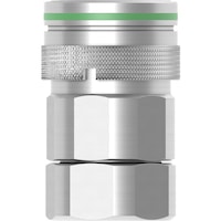 セインジャパン CEJN ノン・ドリップカップリング(ソケット)呼径19mm ステンレス製 バルブなし NPT1”メネジ FPM 107770410 1個