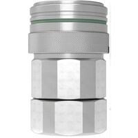 セインジャパン CEJN ノン・ドリップカップリング(ソケット)呼径19mm 真鍮製 バルブ付 NPT1”メネジ NBR 107671400 1個