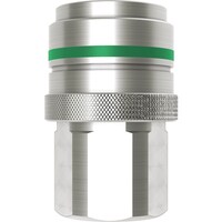 セインジャパン CEJN ノン・ドリップカップリング(ソケット)呼径9mm 真鍮製 バルブ付 G1/2”メネジ NBR