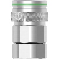 セインジャパン CEJN ノン・ドリップカップリング(ソケット)呼径19mm ステンレス製 バルブ付 G1”メネジ FPM 107771210 1個