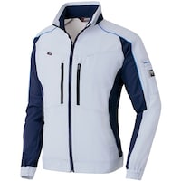 アイトス アイトス エコプロダクト春夏長袖ブルゾン シルバーグレーXネイビー M AZ9130003M 1着