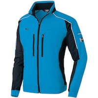 アイトス アイトス エコプロダクト春夏長袖ブルゾン アクアブルーXブラック SS AZ9130006SS 1着