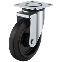 ユーエイキャスター ユーエイ プレート式 自在 キャスター ゴム 車輪径150mm SILENTタイプ J2F型 取付寸法80×80(75×75)