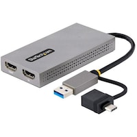 Startech StarTech ディスプレイアダプター/USBC & USBA/デュアルディスプレイ/HDMI/11cmケーブル/Win & mac 107BUSBHDMI 1袋(1個)