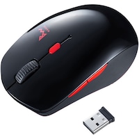 サンワサプライ SANWA 静音ワイヤレスブルーLEDコンボマウス(ブラック×レッド) MAWBTBL193BKR 1個