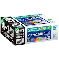 エコリカ ecorica ITH6CL+ITHBK 互換リサイクルインクカートリッジ ECIEITH6PBK 1箱(6個)