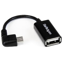 Startech StarTech Micro USB USB OTG変換アダプター/USB A メス L型USB MicroB オス UUSBOTGRA 1袋(1本)