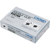 クラウン CROWN Wクリップ 大 フラットタイプ 黒10個【04267】