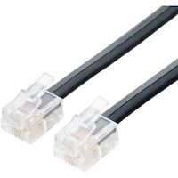 ナカバヤシ MCO 電話機コード 6極4芯 1m 黒 DC401BK 1Pk(1本)