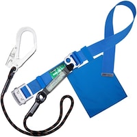 藤井電工 TSUYORON 胴ベルト型墜落制止用器具(ロープタイプ) Gブレード(黒) 青 Lサイズ 幅50MM×長さ1400MM