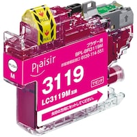 プレジール Plaisir ブラザー LC3119M互換インクカートリッジ マゼンタ