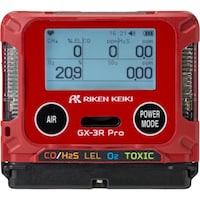 理研計器 理研 個人装着型マルチガス検知器 GX3RPro(可燃性・酸素・硫化水素・一酸化炭素・二酸化炭素)乾電池仕様【Bluetooth対応】(トレーサビリティ証明書付) BH1E1D1D100X2000