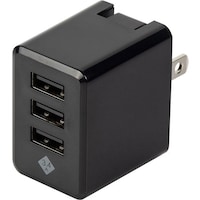 ナカバヤシ ナカバヤシ USB充電器 3.4A 3ポートUSB 充電器 ブラック JYUACU010BK 1個
