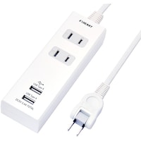 ハート電機サービス EXHEART USBポート付電源タップ2個口 3.4A 1m