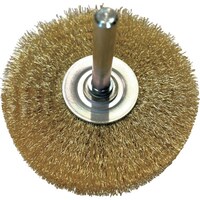 高島産業 軸付ホイールブラシ ホイール型軸付 65x11x25x6x35 真鍮0.15