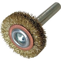 高島産業 軸付ホイールブラシ ホイール型軸付 25x6xアテナシx6x35 真鍮0.15