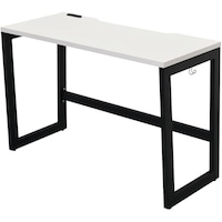 アール・エフ・ヤマカワ アールエフヤマカワ リスム デスク W1000×D450 ホワイト×ブラック脚 2ヶ口コンセント付キ RFFLD1045WHBL 1台