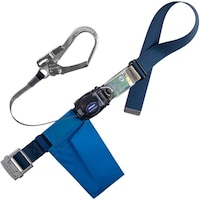 藤井電工 TSUYORON 胴ベルト型墜落制止用器具(巻取タイプ)ロック機構なし リトラ 紺 Mサイズ 幅50MM×長さ1200MM
