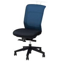 NAIKI ワークチェアー(肘なし) パウザ PAEN型/背:ブルー 座:ブラック/座:布張り 背:メッシュ/肘なし