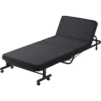 アイリスオーヤマ IRIS 104324 折りたたみベッド 低反発マットレス ブラック OTBSSTR 1台