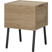 アイリスオーヤマ IRIS 297878 アイアンウッドサイドテーブル 幅300 ブラック/アッシュブラウン IWST300R 1台