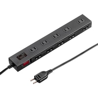 サンワサプライ SANWA 雷ガードタップ 3m ブラック TAPSP2110N3BK 1個