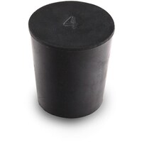 コクゴ KOKUGO 天然ゴム栓 黒 No.4 19.5×16×22.5