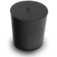 コクゴ KOKUGO 天然ゴム栓 黒 No.7 25×21×27