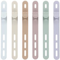 オウルテック Owltech ソフトタッチ シリコン製ケーブルバンド 6色×各1本セット スモーキーカラー