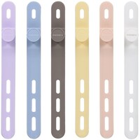 オウルテック Owltech ソフトタッチ シリコン製ケーブルバンド 6色×各1本セット ペールカラー