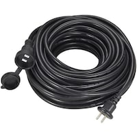 ヤザワコーポレーション YAZAWA 防雨型延長コード1個口20mブラック