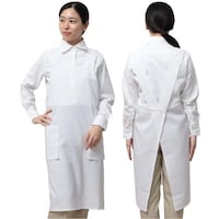 岡潮 岡潮 ワンステップエプロン (ポリエステル100%) 8120 白色