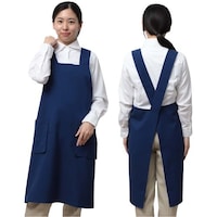 岡潮 岡潮 ワンステップエプロン (ポリエステル100%) 8124 花紺色