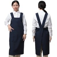 岡潮 岡潮 ワンステップエプロン (ポリエステル100%) 8121 濃紺色