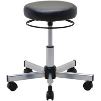 アール・エフ・ヤマカワ アールエフヤマカワ ラウンドキャスタースツールブラック RFRCSFPBK 1台