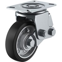 ユーエイキャスター ユーエイ プレート式 自在 クッションキャスター ゴム 車輪径150mm SKYタイプ SKY2S型 取付寸法94×94(87×87)