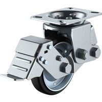 ユーエイキャスター ユーエイ プレート式 固定 キャスター 耐摩耗ゴム