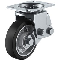 ユーエイキャスター ユーエイ プレート式 固定 クッションキャスター ゴム 車輪径150mm SKYタイプ SKY2R型 取付寸法112×50(100×56)