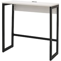 アール・エフ・ヤマカワ アールエフヤマカワ リスム ハイデスク W1000×D450 ホワイト×ブラック脚 2ヶ口コンセント付キ RFFHD1045WHBL 1台