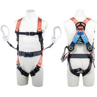 藤井電工 TSUYORON コアハーネス 胴ベルト付き ツインランヤード付き ロック機構付き巻取式SRリトラ オレンジ LLサイズ 130KG対応型 TH5022TR93SVOTORLL13 1本