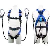 藤井電工 TSUYORON コアハーネス 胴ベルト付き ツインランヤード付き Gブレード(黒) パープル LLサイズ 130KG対応型 TH5022GB99OTPLL130K2 1本